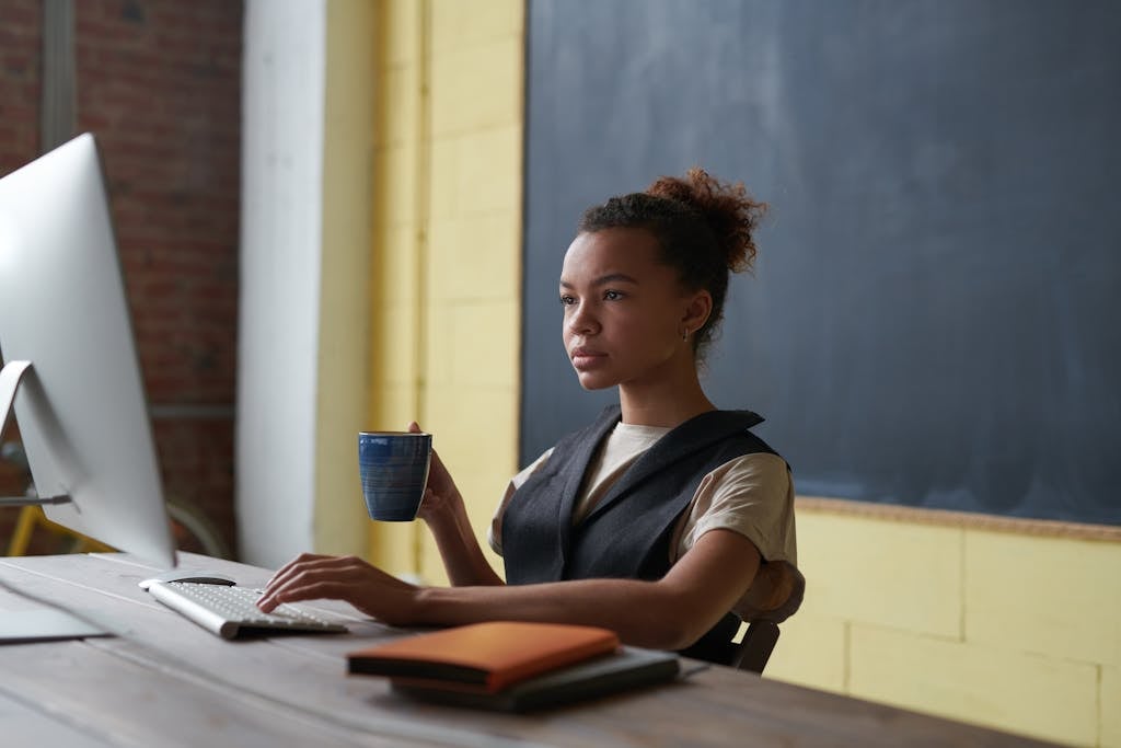 Introvert taking a quiet moment to recharge energy after a challenging workplace conversation