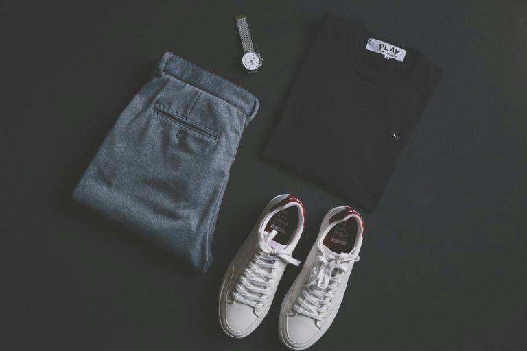 Organized wardrobe or clothing-focused lifestyle image