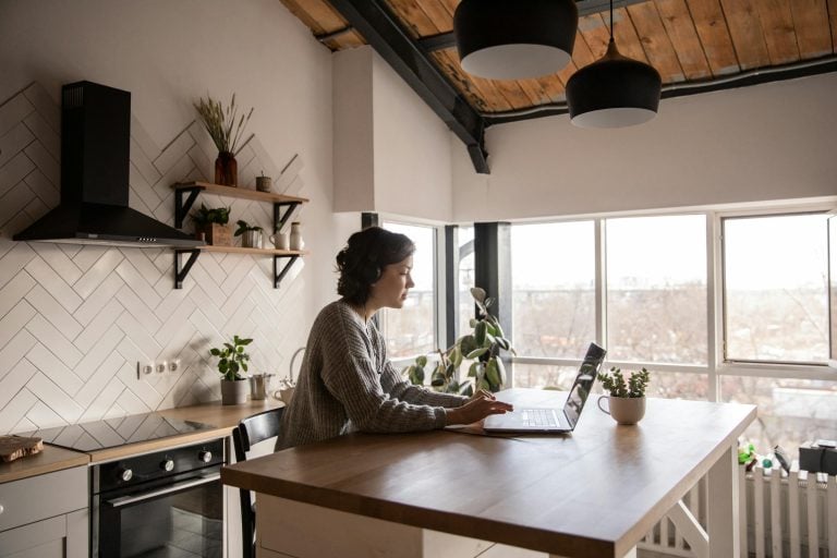 Introvert-friendly home office or focused workspace