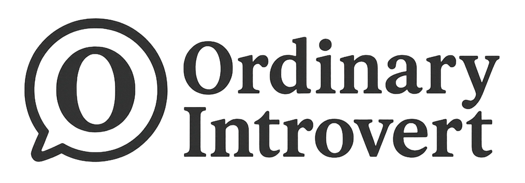 Ordinary Introvert logo web version in full horizontal layout