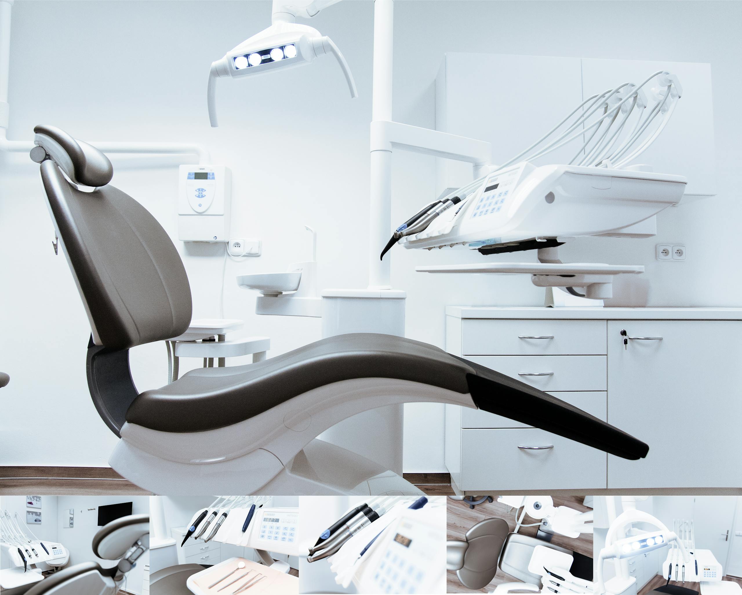 Modern dental clinic interior showcasing dental chair and professional equipment in clean clinical setting