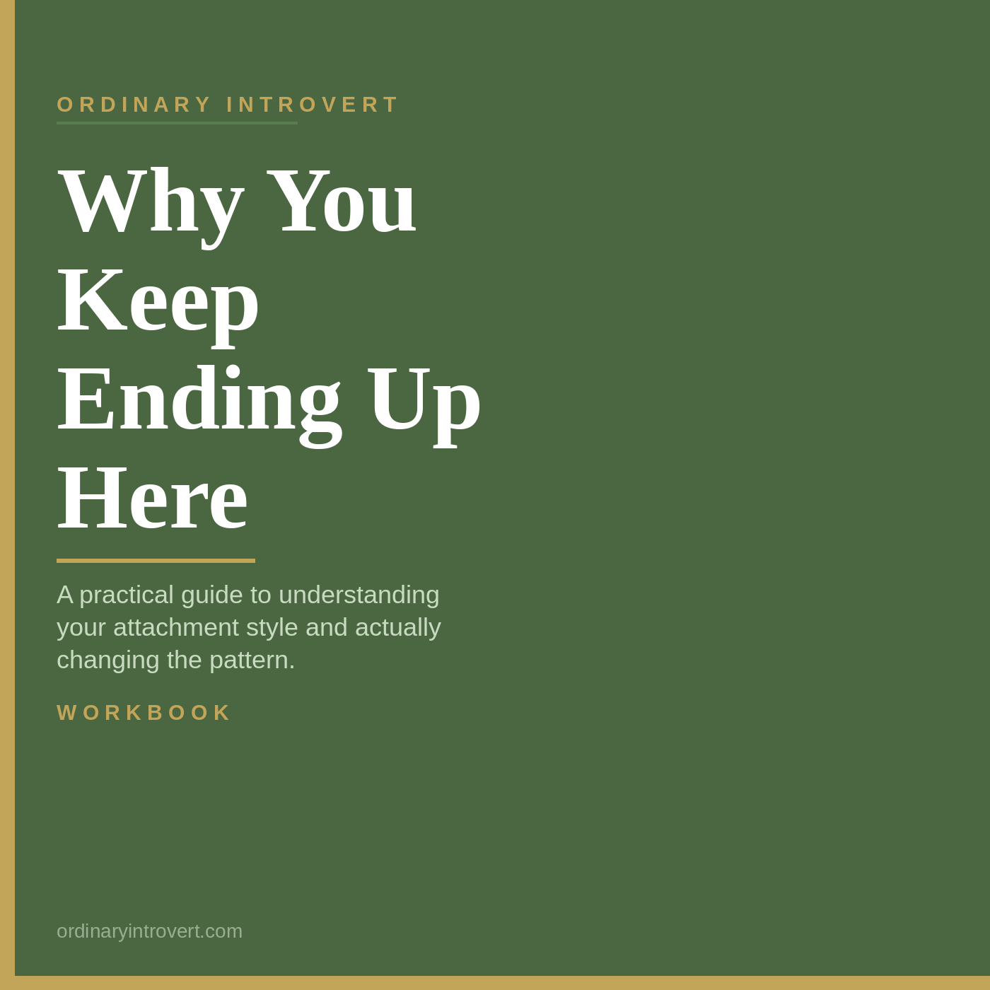 Why You Keep Ending Up Here workbook cover